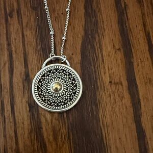 Brighton Ferrara Silver and Gold Pendant Necklace